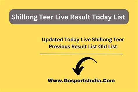 shillong teer previous today|Shillong Teer Previous Results (Updated).